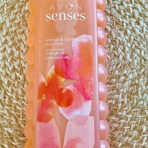 Avon Senses Orange & Honeysuckle Bubble Bath - Pink/Orange